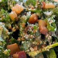 Spinach Kale · fresh spinach, kale, pancetta,, special cheese seasoning and our traditional dressing