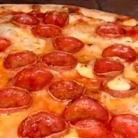 Pepperoni · red sauce, spicy pepperoni, mozz