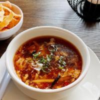 Hot & Sour Soup · Hot & spicy.