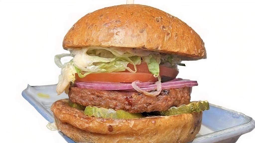 Beyond Classic · #Healthy - Beyond Meat (plant based patty) lettuce, tomato, onion, VG SF sauce, pickles, wheat bun | 585 cal. **Allergens - Wheat, Sesame, Onion