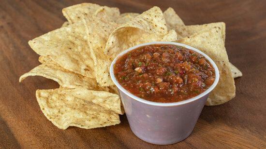 Chips & Red Salsa (Roja) · Fresh Made Chips and our red salsa (roja)