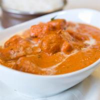 Chicken Tikka Masala · Top menu item. Boneless marinated chicken cooked in a thick curry sauce with fresh tomatoes,...