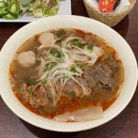 Pork Roll, Beef & Soft Tendon · Vietnamese spicy beef noodle soup (or no spicy) all dishes served with salad, bean sprouts.