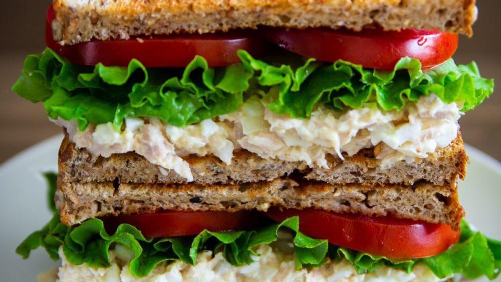 Boston Tuna Sandwich · Our fresh house-made tuna salad, lettuce, tomato, alfalfa sprouts and mayo served on with a pickle spear.
 COMBO COMES WITH YOU CHOICE ,POTATO SALAD,CIPS,MAC SALAD