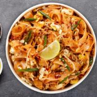 Pad Thai Noodle · Pan-fried thin rice noodles, egg, bean sprouts, and green onions in our house-made tamarind ...