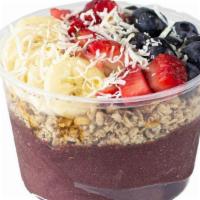 Verve Bowl · BASE: açai sorbet

TOPPINGS: organic granola, banana, strawberry, blueberry, honey, sweetene...