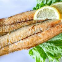 삼치구이｜Spanish Mackerel · Pan fried salty Spanish mackerel.