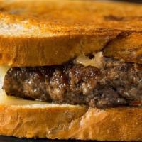 Patty Melt · Caramelized onion, chip aioli, Swiss cheese melted on your choice of bread.
