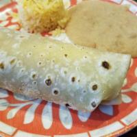 Breakfast Burrito · 1 egg, house potato, beans, cheese & sour cream.