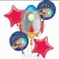 Blast Off Birthday Bouquet Of Balloons · Take your child's(or your adult that's a child at heart) party to new heights with a Blast O...