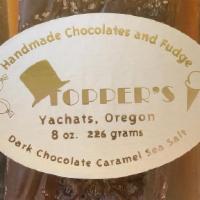 Topper'S Handmade Chocolate And Fudge Dark Chocolate Caramel Sea Salt · Dark Chocolate Caramel Sea Salt,  Handmade in Yachats Oregon on the beautiful Oregon Coast. ...