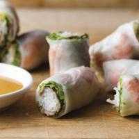 Pork And Shrimp Spring Rolls / Chả Giò Tôm  · BBQ pork, shrimp, vermicelli noodles, lettuce, fresh herbs wrapped in rice paper. Served wit...