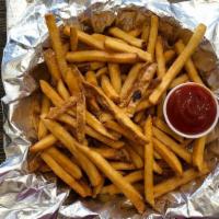 Basket Of Fries · Straight-cut Fries with Ketchup.