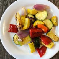 Grilled Mixed Vegetables · Oven Roasted Medley of Zucchini, Yellow Squash, Eggplant, Onion, Red Peppers & Herbs.