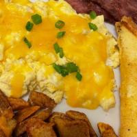 Breakfast Plate · 2 eggs any style, turkey sausage or turkey bacon, potatoes and texas toast