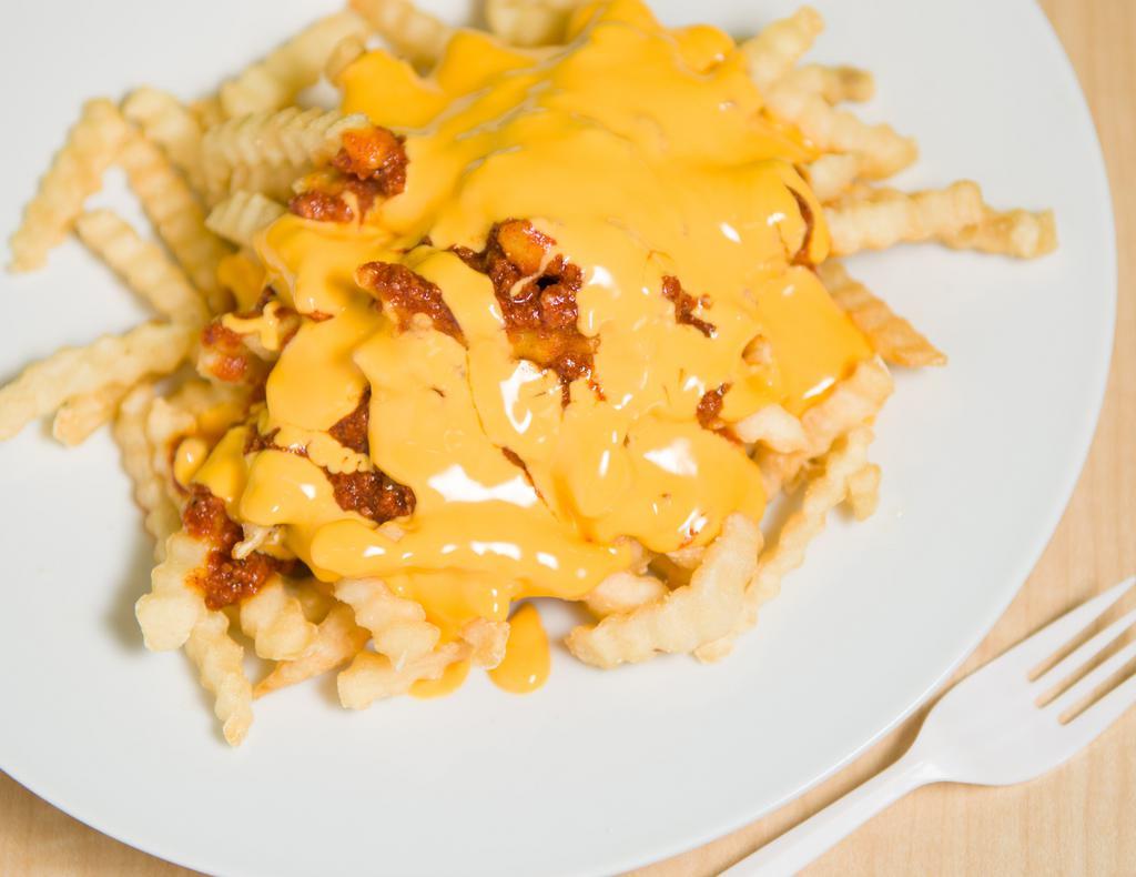 Chili Cheese Fries · Add toppings.