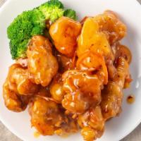Orange Chicken · Spicy. Served with white rice. or ham fried rice instead of white rice add $2 option at the ...