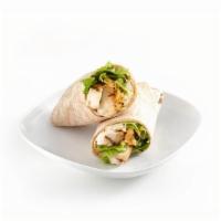 Kid'S Chicken Ranch Wrap · Whole wheat tortilla, romaine lettuce, grilled chicken,  cheddar and ranch dressing all wrap...