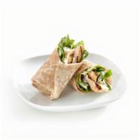 Kid'S Chicken Caesar Wrap · Whole wheat tortilla, grilled chicken, romaine, parmesan and caesar dressing  all wrapped up.