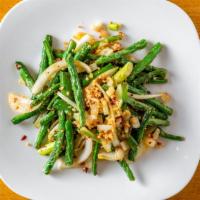String Bean Szechuan Style · Fresh tender string beans in our very own special sauce.