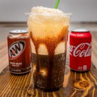 The Better Float · One Scoop of Vanilla Ice Cream with your Choice of Beverage Coke, Root Beer, or Dr Pepper.