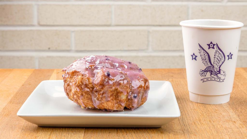 Blueberry Hill · Blueberry glaze, topped with powdered sugar.