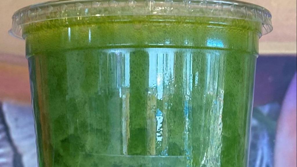 Green Rush Smoothie · Vegan. Water. Green grapes, spinach, kale, banana, avocado, lemon, ginger dates