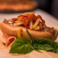 Italian Sausage Peppers And Onions · Hofmann mild Italian sausage with sautéed peppers and onions