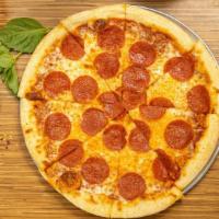 Pepperoni Pizza · 12 inch hand tossed crust with marinara sauce, mozzarella cheese, pepperoni sprinkled with p...