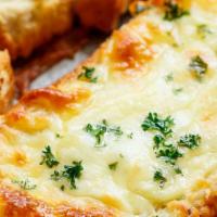 Garlic Cheese Bread · Garlic, Olive oil, mozzarella and parmesan cheese with side of marinara sauce