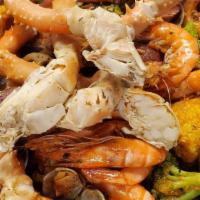 Captain'S Feast · Pick 1 king crab, lobster tails, Dungeness crab, scallops, snow crab legs. Pick 3 shrimp, cr...