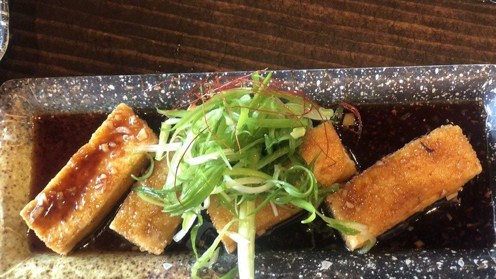 Fried Tofu Pieces · Pan fried with ginger, garlic, and teriyaki sauce.