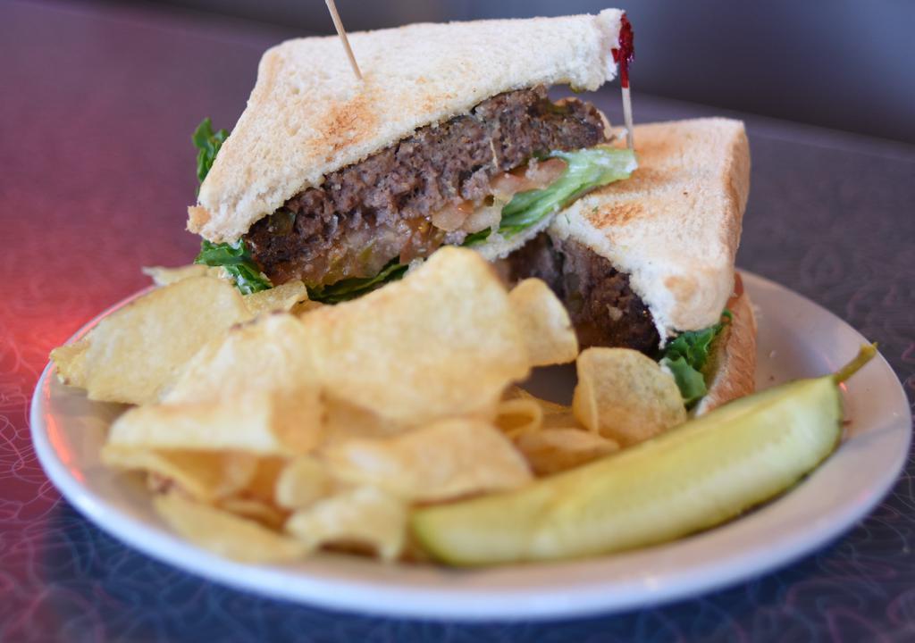Hot Meatloaf Sandwich · Diner made meatloaf with mayo, lettuce and tomato.
