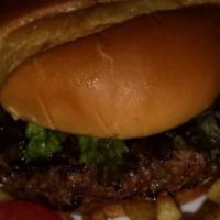 Lw Burger · Short rib and ground chuck, cheddar jack, lettuce, bacon, tomoto, thousand island, brioche (...