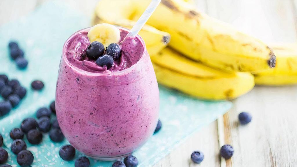 Blueberries Banana Smoothie · Blend blueberries, banana, vanilla yogurt, honey, and milk in a blender until smooth.