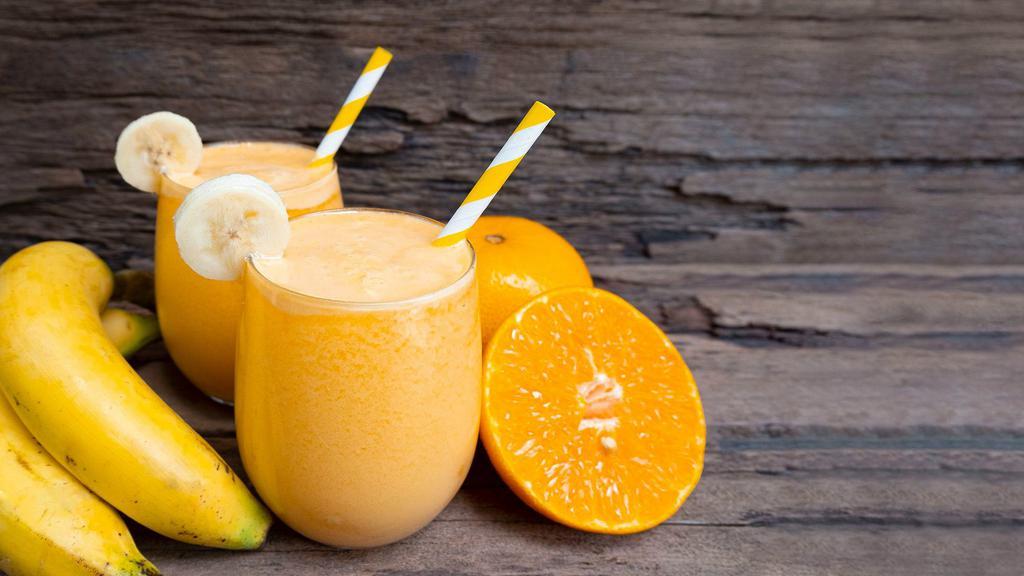 Orange Banana Smoothie · Blend orange, banana, vanilla yogurt, and milk in a blender until smooth.