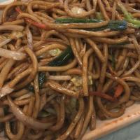 Chow Mein · Soft noodle stir-fried with onions, cabbage, carrots and bean sprouts in our house sauce.