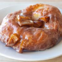 Classic Apple Fritter · Fluffy, yeast-raised fritter filled with granny smith apples and topped with a cinnamon-spic...