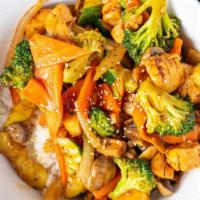 Yakiniku Plate · Steamed veggies, rice, yakiniku sauce