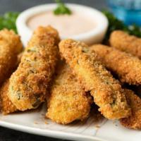 Fried Pickles · Delicious crispy deep-fried pickles.
