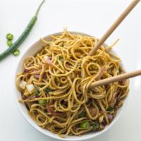 The Vegetable Chow Mein  · Fresh mushrooms and vegetables served with fried noodles.