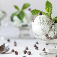 Minty Road (Pint) · Mint Gelato, a chocolate swirl with chopped chocolate bits, and marshmallows.