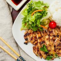 Chicken Teriyaki · Grilled boneless chicken finished with teriyaki sauce.