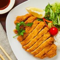 Chicken Katsu · Tender chicken breaded, deep fried, and served with katsu sauce.