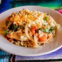 Rosita'S Fiesta Bowl · Start with a bed of delicious Spanish Rice and create your own FIESTA BOWL with Pico de Gall...