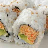 Spicy California Roll 4 Pcs · avocado, cucumber, spicy crab meat, masago topping
Please leave a note when you want wasabis...