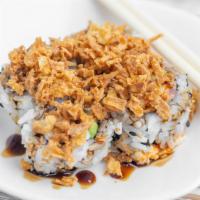 Crunch Onion Roll 4 Pcs · crunch onion on top of california roll
Please leave a note when you want wasabis or soysauces.