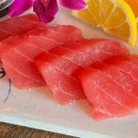 Tuna Sashimi * 4 Pcs · *Please leave a note when you want wasabis or soysauces.
 *Consuming raw or undercooked meat...