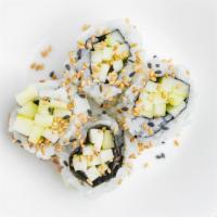 Cucumber Roll 4 Pcs · cucumber sesame seed, crispy garlic topping with eel sauce
Please leave a note when you want...