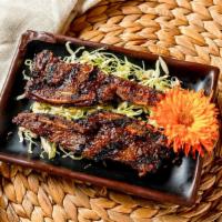 Korean Beef Short Ribs · Served with miso soup, salad, steamed rice.